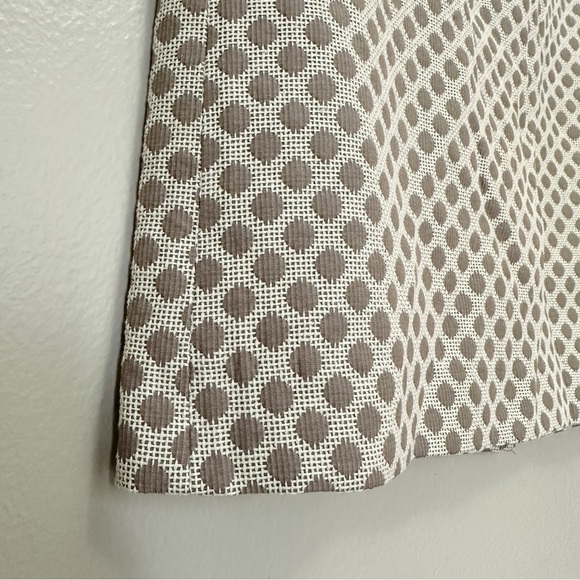 NWT LOFT Ecru Polka Dot Mini Skirt Latte Dot Taupe Cream Size 8 - Picture 2 of 11